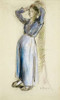 Country Girl Leaning Against a Tree Poster Print by Camille Pissarro - Item # VARPDX265357