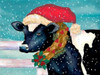 Christmas Cow Poster Print by Laurie Korsgaden # LKRC3875