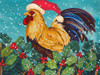 Mr Christmas Rooster Poster Print by Laurie Korsgaden # LKRC3874