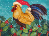 Mr Christmas Rooster Poster Print by Laurie Korsgaden # LKRC3874