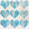 Watercolor Hearts 1 Poster Print by Kimberly Allen # KASQ042A