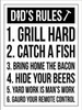 Dad Rules Poster Print by Jace Grey # JG9RC012C