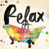 Relax Colorful Bath Poster Print by Jace Grey # JGSQ565B2