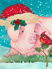 Sir Christmas Pig Poster Print by Laurie Korsgaden - Item # VARPDXLKRC3876A