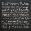 Bathroom Rules Poster Print by Lauren Gibbons - Item # VARPDXGLSQ059A