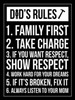 Dad Rules IV Poster Print by Jace Grey # JG9RC012D2