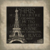 Paris type Bordered Poster Print by Jace Grey - Item # VARPDXJGSQ323A2