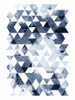 Blue Triangles Mate Poster Print by OnRei OnRei # ONRC082B