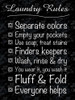 Laundry Rules Poster Print by Lauren Gibbons # GLRC049D