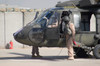 A UH-60 Blackhawk Medivac helicopter refuels at Camp Warhorse after a mission Poster Print by Terry Moore/Stocktrek Images - Item # VARPSTTMO100064M