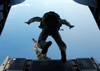US Army soldiers perform HALO jumps out of a CH-46E Sea Knight helicopter Poster Print by Stocktrek Images - Item # VARPSTSTK100606M