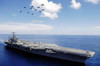 USS Abraham Lincoln and aircraft perform a aerial demonstration Poster Print by Stocktrek Images - Item # VARPSTSTK101466M