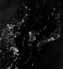 Satellite view of the Korean Peninsula showing city lights at night Poster Print by Stocktrek Images - Item # VARPSTSTK204156S