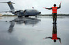 Master Sergeant signals in a C-17 Globemaster III Poster Print by Stocktrek Images - Item # VARPSTSTK101265M