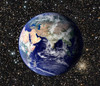 Digitally enhanced Earth against a background of stars Poster Print by Stocktrek Images - Item # VARPSTSTK200094S