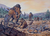 A herd of Woolly Mammoth and Scimitar Sabertooth, Pleistocene Epoch Poster Print by Mark Hallett/Stocktrek Images - Item # VARPSTMRH600001P