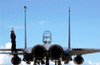 Airman checks an F-15E Strike Eagle for airframe damage Poster Print by Stocktrek Images - Item # VARPSTSTK101519M