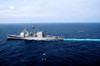 An HH-60H Sea Hawk helicopter perpares to land aboard the guided-missile cruiser USS Bunker Hill Poster Print by Stocktrek Images - Item # VARPSTSTK103743M