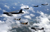 A B-52 Stratofortress leads a formation of aircraft over Guam Poster Print by Stocktrek Images - Item # VARPSTSTK102958M