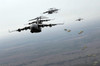 C-17 Globemaster IIIs participate in a large formation exercise Poster Print by Stocktrek Images - Item # VARPSTSTK102087M