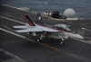 An F/A-18F Super Hornet lands on the flight deck of USS Nimitz Poster Print by Stocktrek Images - Item # VARPSTSTK107710M