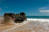 US Marines drive an amphibious assault vehicle ashore Poster Print by Stocktrek Images - Item # VARPSTSTK100990M