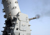 A close-in weapons system fires during an operational test aboard USS Vicksburg Poster Print by Stocktrek Images - Item # VARPSTSTK106381M