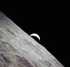 Crescent Earth Rises Above the Lunar Horizon Poster Print by Stocktrek Images - Item # VARPSTSTK200217S