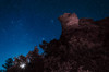 The moon rises through trees on a rocky cliff in Oklahoma Poster Print by John Davis/Stocktrek Images - Item # VARPSTJDA100043S