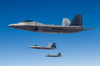 Three US Air Force F-22 Raptors cruise above Nevada Poster Print by Rob Edgcumbe/Stocktrek Images - Item # VARPSTRDG100006M