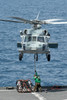 A MH-60S Sea Hawk helicopter lifts supplies from the fantail of USNS Amelia Earhart Poster Print by Stocktrek Images - Item # VARPSTSTK106466M
