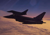 Two German Air Force Eurofighter Typhoon's at sunset Poster Print by Timm Ziegenthaler/Stocktrek Images - Item # VARPSTTZG100182M