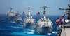 Military ships in formation at sea during Exercise Valiant Shield 2006 Poster Print by Stocktrek Images - Item # VARPSTSTK101529M