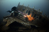 Diver exploring the RMS Justicia shipwreck off Malin Head, Ireland Poster Print by Steve Jones/Stocktrek Images - Item # VARPSTSJN400790U