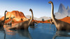 Brachiosaurus dinosaurs grazing in a prehistoric lake Poster Print by Stocktrek Images - Item # VARPSTSTK600157P
