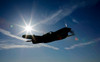 Silhouette of a Curtiss P-40E Warhawk in flight near Chino, California Poster Print by Scott Germain/Stocktrek Images - Item # VARPSTSGR100165M