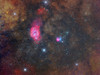 The Lagoon Nebula and Trifid Nebula in Sagittarius constellation Poster Print by Roberto Colombari/Stocktrek Images - Item # VARPSTRCM200079S