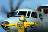 A flight deck director signals the pilot of an E-2C Hawkeye to spread his wings Poster Print by Stocktrek Images - Item # VARPSTSTK102116M