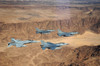 Military planes flying over the Wadi Rum desert in Jordan Poster Print by Stocktrek Images - Item # VARPSTSTK108296M