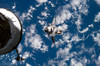 Space Shuttle Discovery backdropped by a blue and white Earth Poster Print by Stocktrek Images - Item # VARPSTSTK201650S