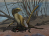 A Deinonychus protects its kill, a psittacosaurid dinosaur Poster Print by Emily Willoughby/Stocktrek Images - Item # VARPSTEMW100004P