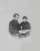 President Abraham Lincoln and his son Tad Lincoln looking at a book Poster Print by Stocktrek Images - Item # VARPSTSTK500074A