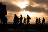 Marines move to a firing line on the flight deck of USS New Orleans Poster Print by Stocktrek Images - Item # VARPSTSTK105100M