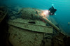 Diver exploring the SS Empire Heritage shipwreck Poster Print by Steve Jones/Stocktrek Images - Item # VARPSTSJN400786U