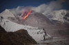 Moonlit view of glowing lava down flank of Shiveluch Volcano Poster Print by Richard Roscoe/Stocktrek Images - Item # VARPSTRRS300580S