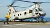 A CH-46E Sea Knight prepares for departure aboard USS Essex Poster Print by Stocktrek Images - Item # VARPSTSTK105725M