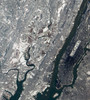 Satellite view of East Rutherford, New Jersy, and Manhattan Poster Print by Stocktrek Images - Item # VARPSTSTK204326S