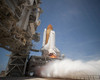 An exhaust plume forms under the mobile launcher platform on Launch Pad 39A as space shuttle Atlantis lifts off into orbit Poster Print by Stocktrek Images - Item # VARPSTSTK203358S