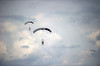 HALO jumpers descend to the ground after exiting a C-17 Globemaster III Poster Print by Stocktrek Images - Item # VARPSTSTK108810M