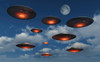 A fleet of UFO's flying in Earth's atmosphere Poster Print by Mark Stevenson/Stocktrek Images - Item # VARPSTMAS200134S